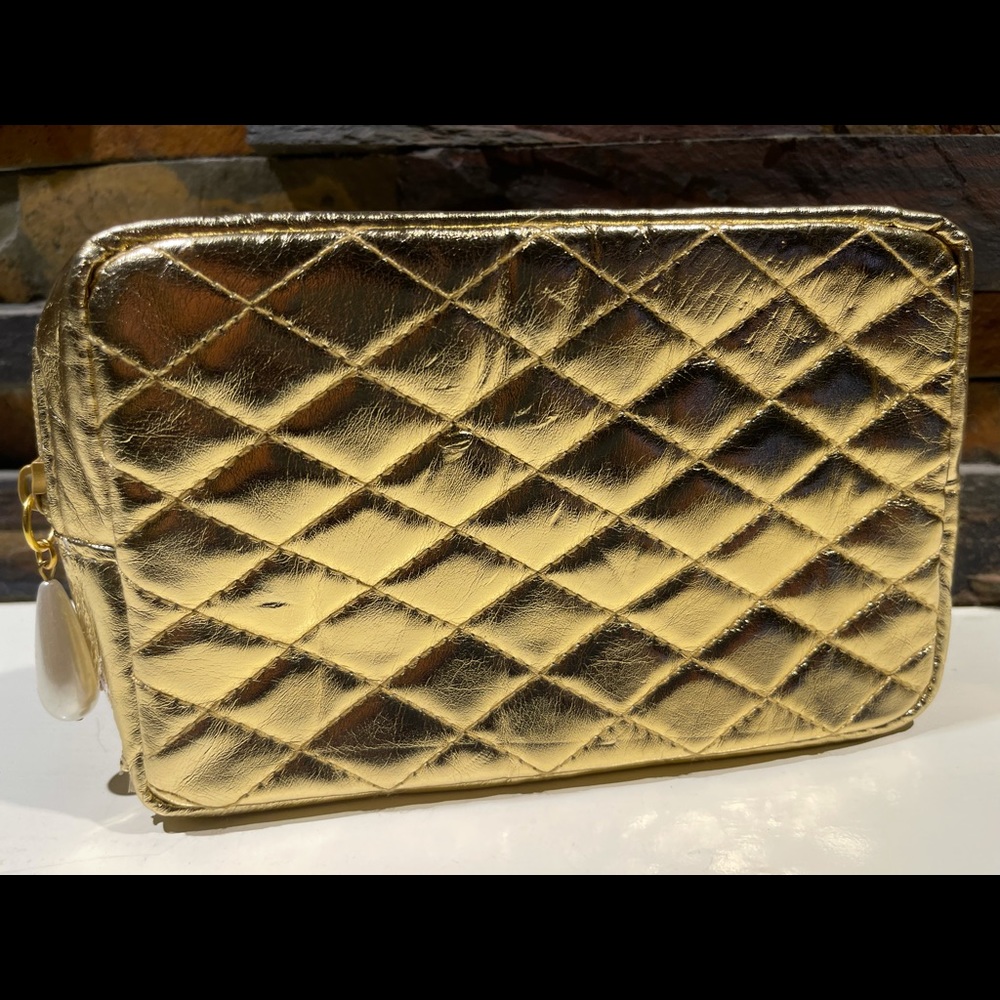 Women’s gold evening bag